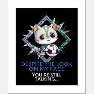 Sarcastic Quote - Christmas Cat - Funny Quote - Soccer Posters and Art